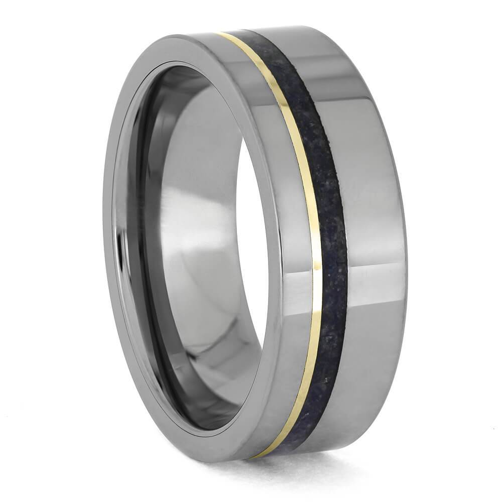 Sapphire and Tungsten Wedding Band