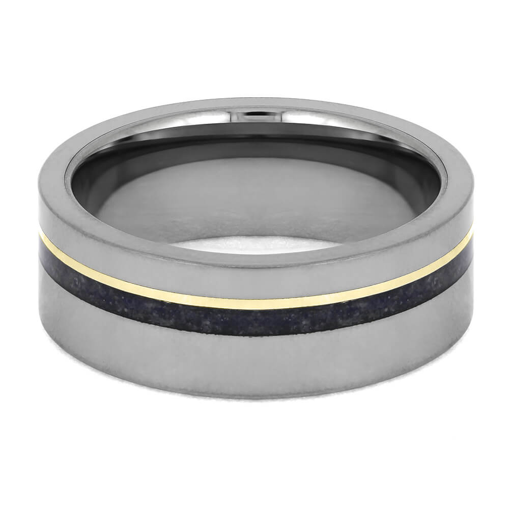Sapphire and Tungsten Ring for Men