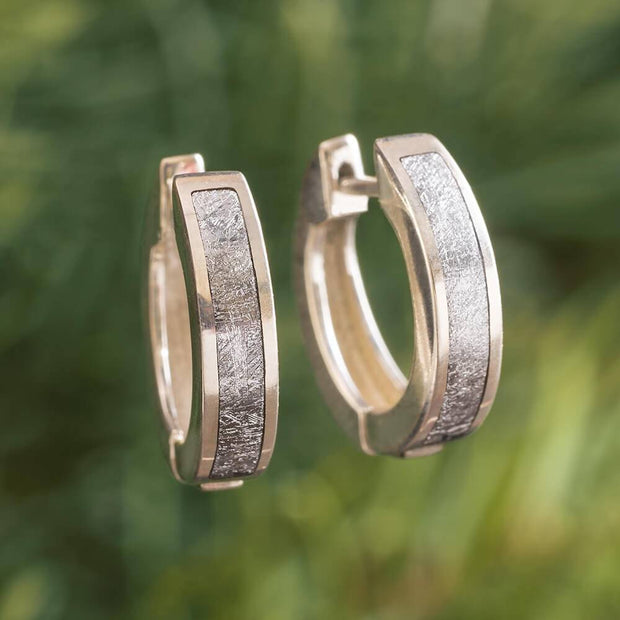 Huggie Meteorite Earrings