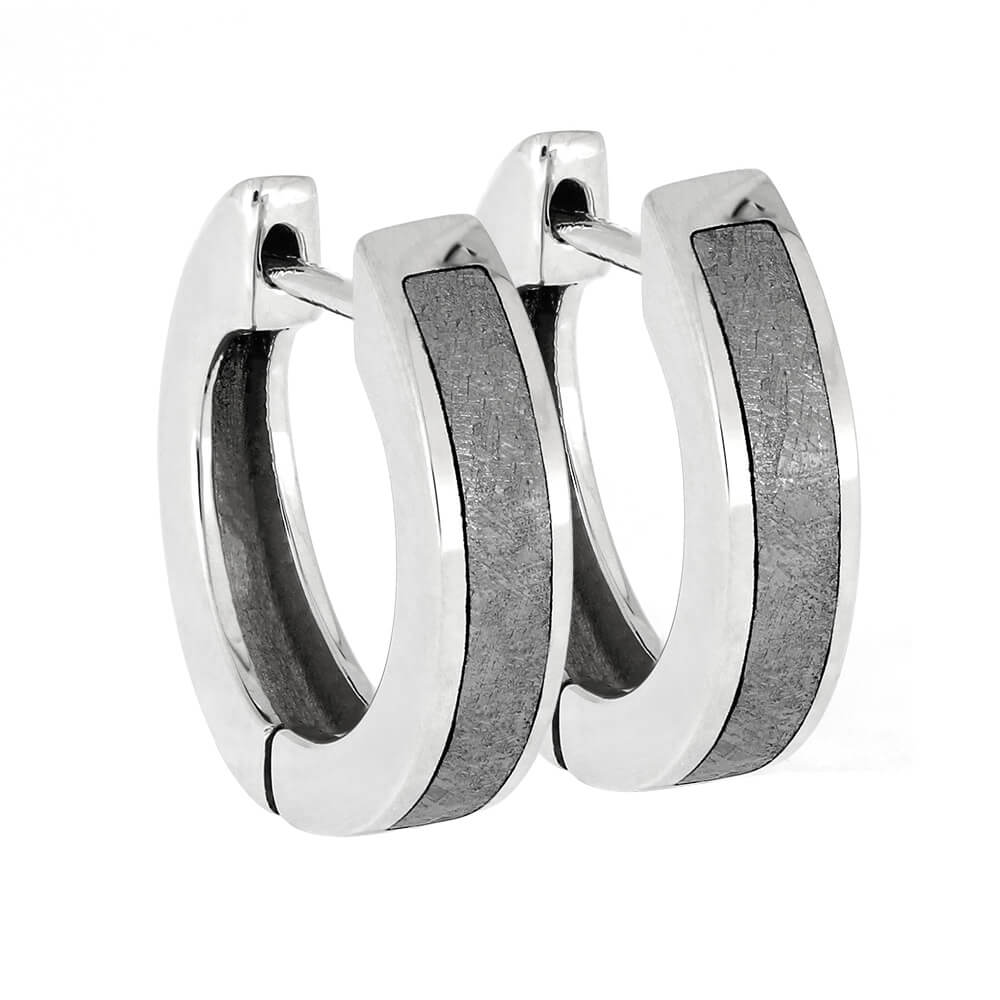 Huggie Earrings with Gibeon Meteorite