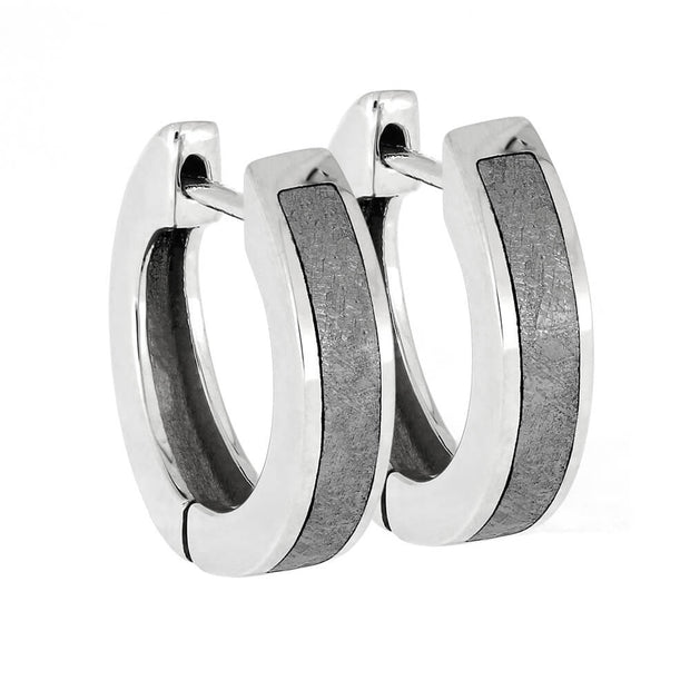 Meteorite Huggie Earrings