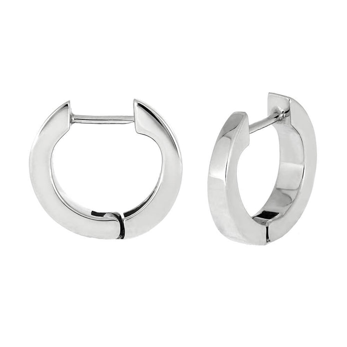 Silver Huggie Earrings