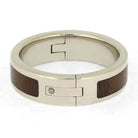 Hinged Wedding Band with Dalmata Wood