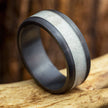 Antler and Black Zirconium Wedding Band