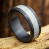 Antler and Black Zirconium Wedding Band