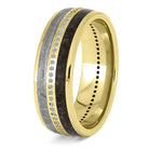 Gibeon Meteorite and Fossil Wedding Band