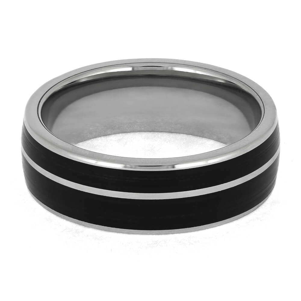 Vinyl Record Ring in Titanium