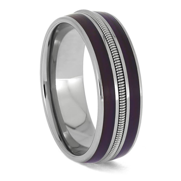 Purple Rain Prince Ring with Vinyl Record