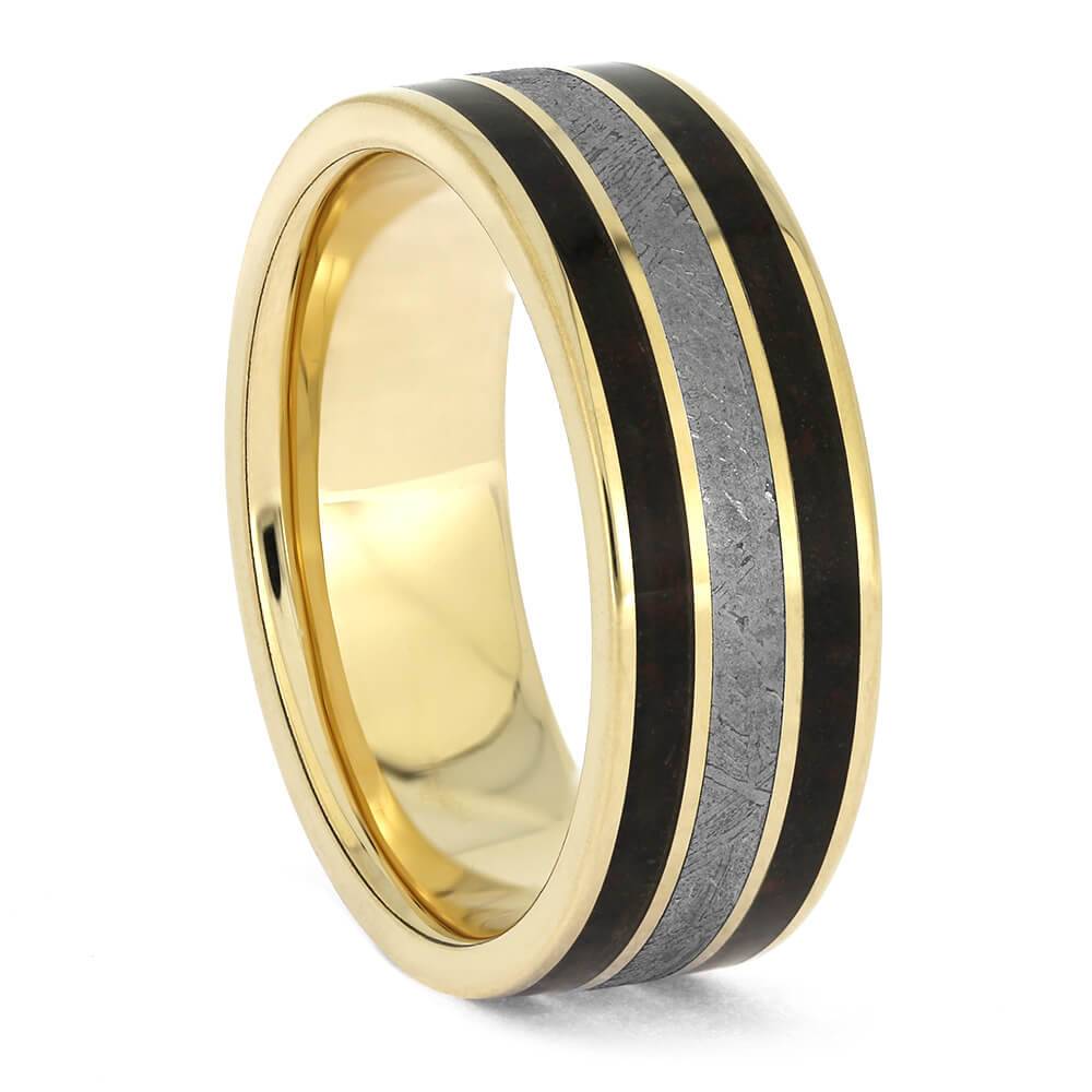 Gold Meteorite Wedding Band