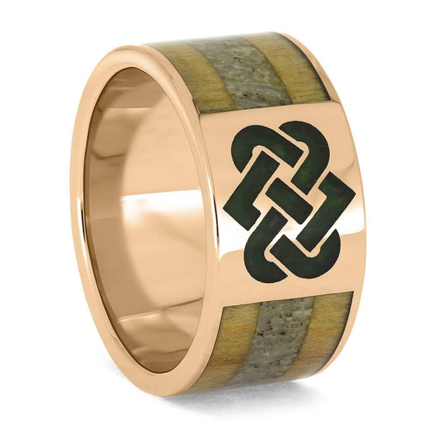 Celtic Wedding Band in Rose Gold
