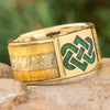 Gold Wedding Band with Celtic Knot