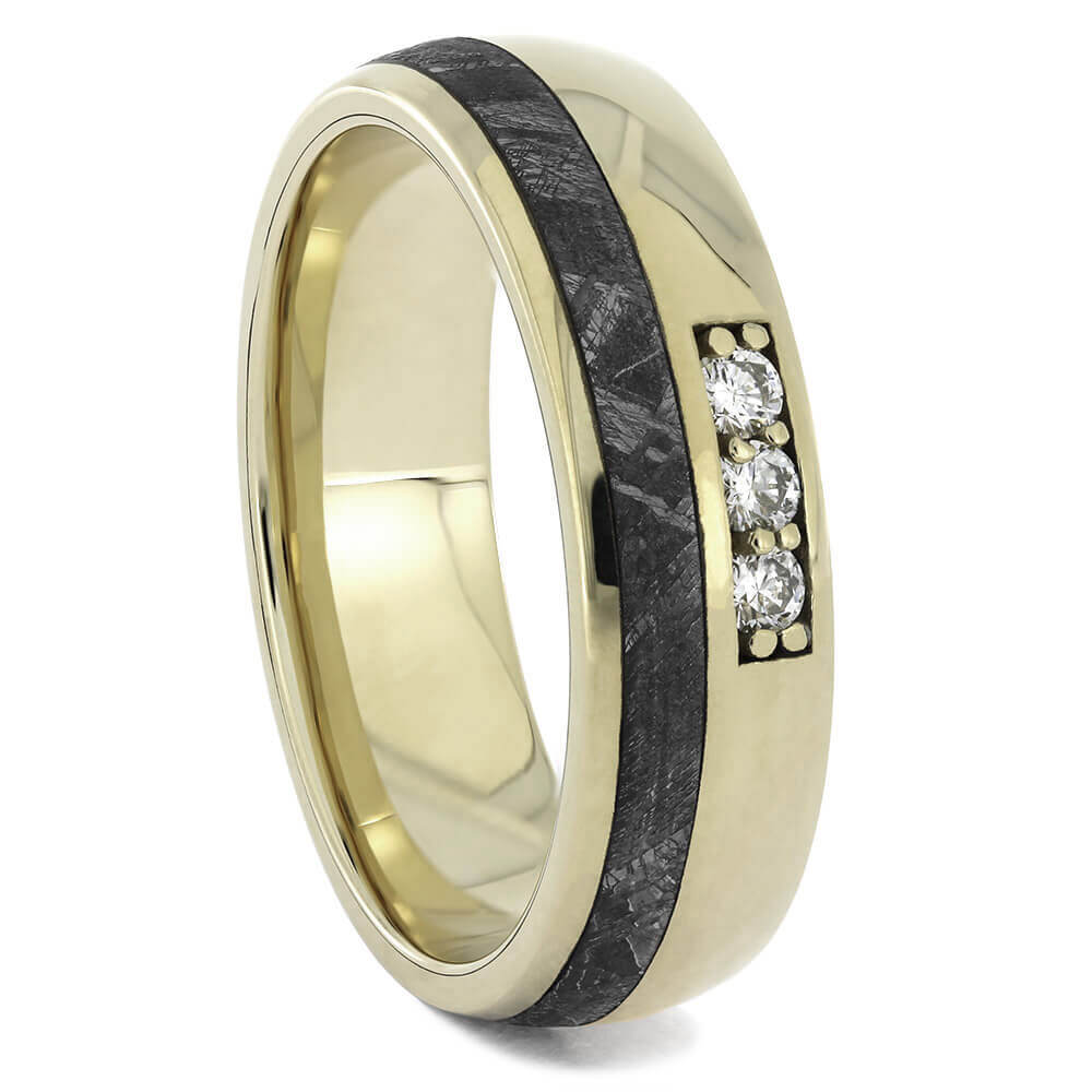 White Gold Ring for Men with Diamonds