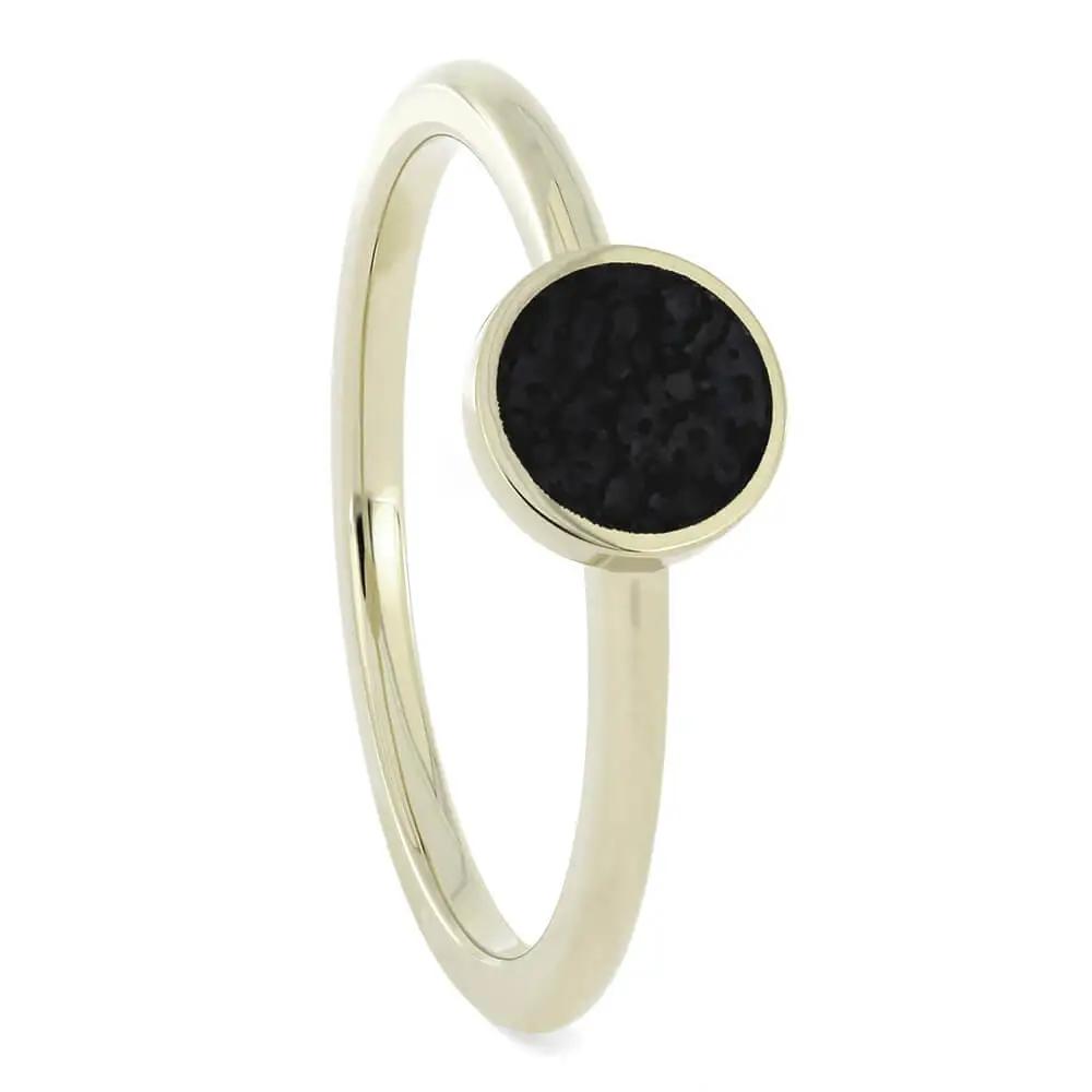 White Gold Fossil Ring