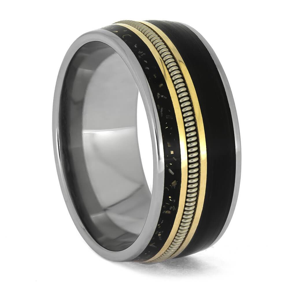 Guitar String Wedding Band with Vinyl