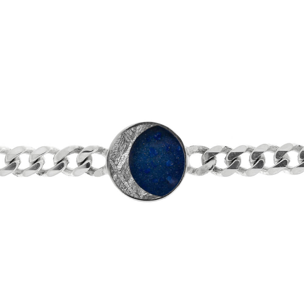 Meteorite Bracelet with Lapis Lazuli