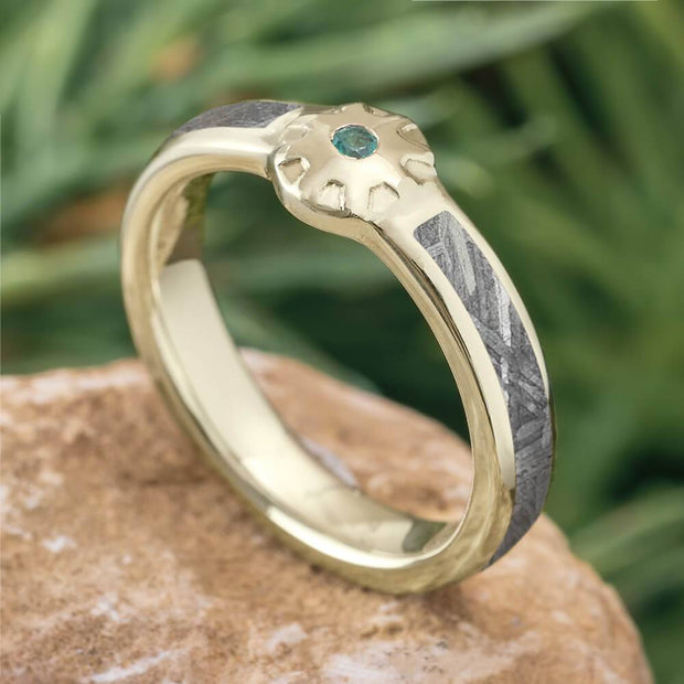 Meteorite Engagement Ring