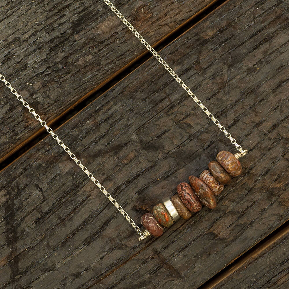 Dinosaur Bone Necklace with Rolo Chain