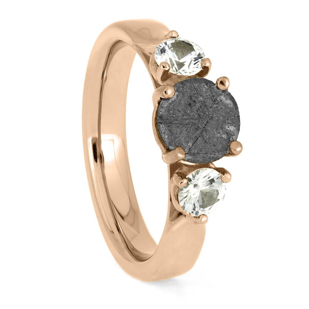 Meteorite Stone Engagement Ring