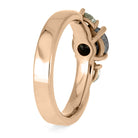 Three Stone Ring in Rose Gold