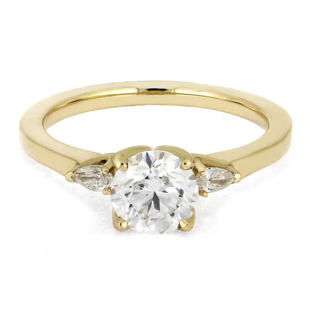 Floral Cathedral Engagement Ring in Gold | Jewelry by Johan