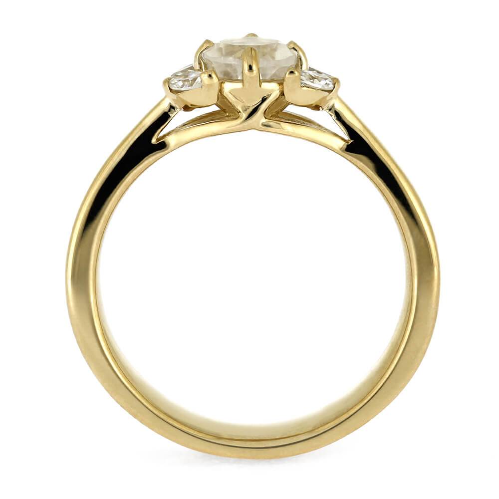 Floral Cathedral Engagement Ring