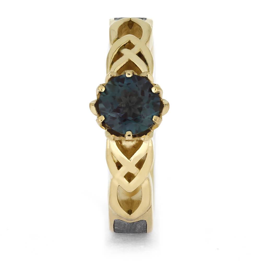 Yellow Gold Alexandrite Engagement Ring