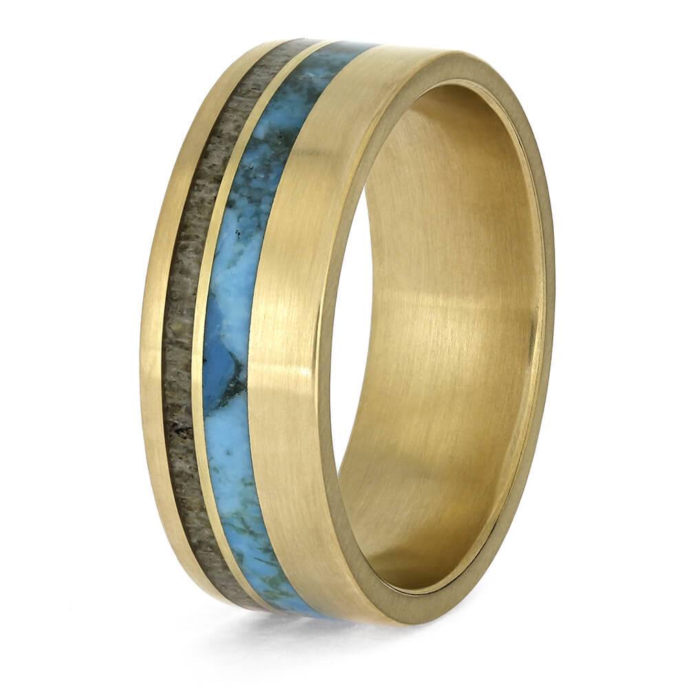 Men's Antler Ring in Gold