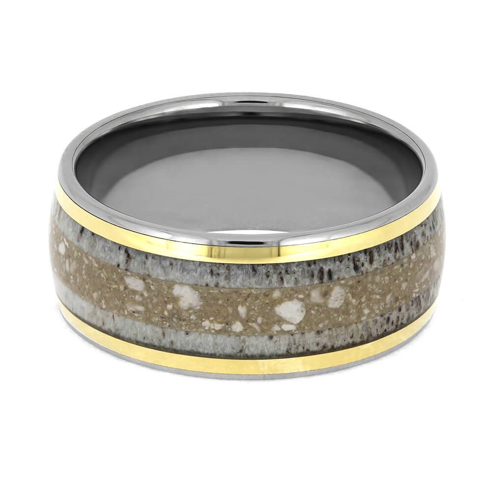 Titanium and Gold Memorial Ring