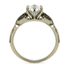 Engagement Ring with Dinosaur Bone Inlays