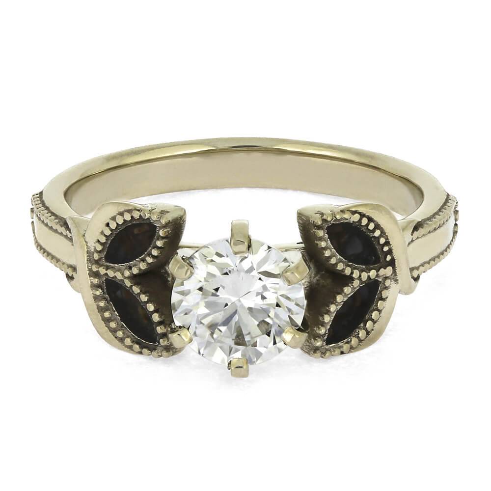 Fossil Inlay Engagement Ring