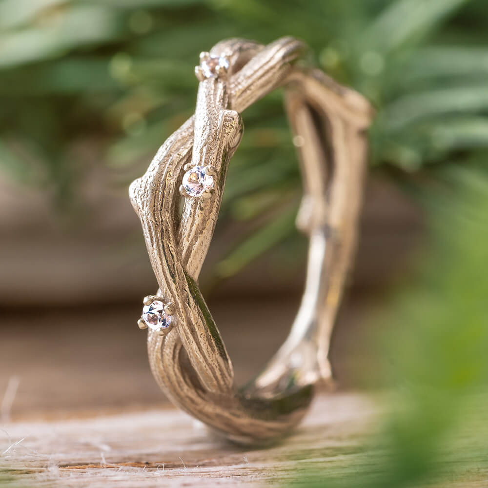 Nature-Inspired Wedding Band for Women