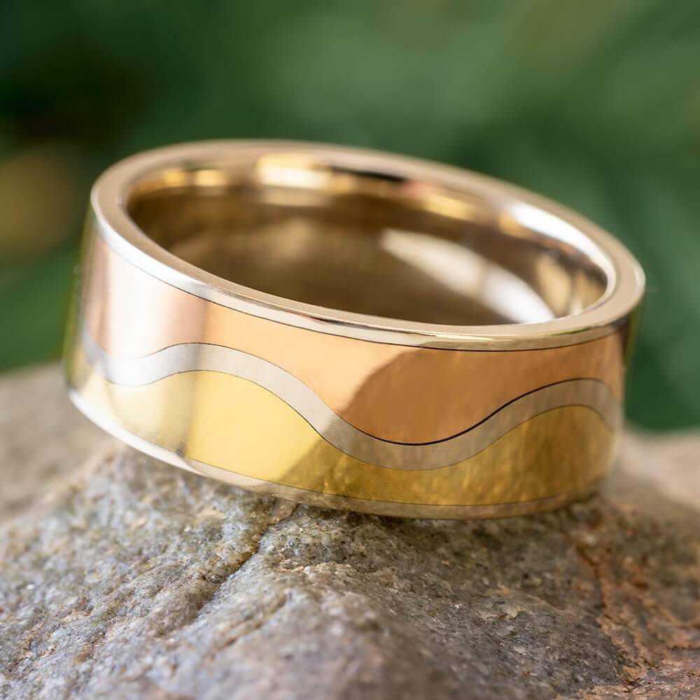 Gold Mountain Wedding Band