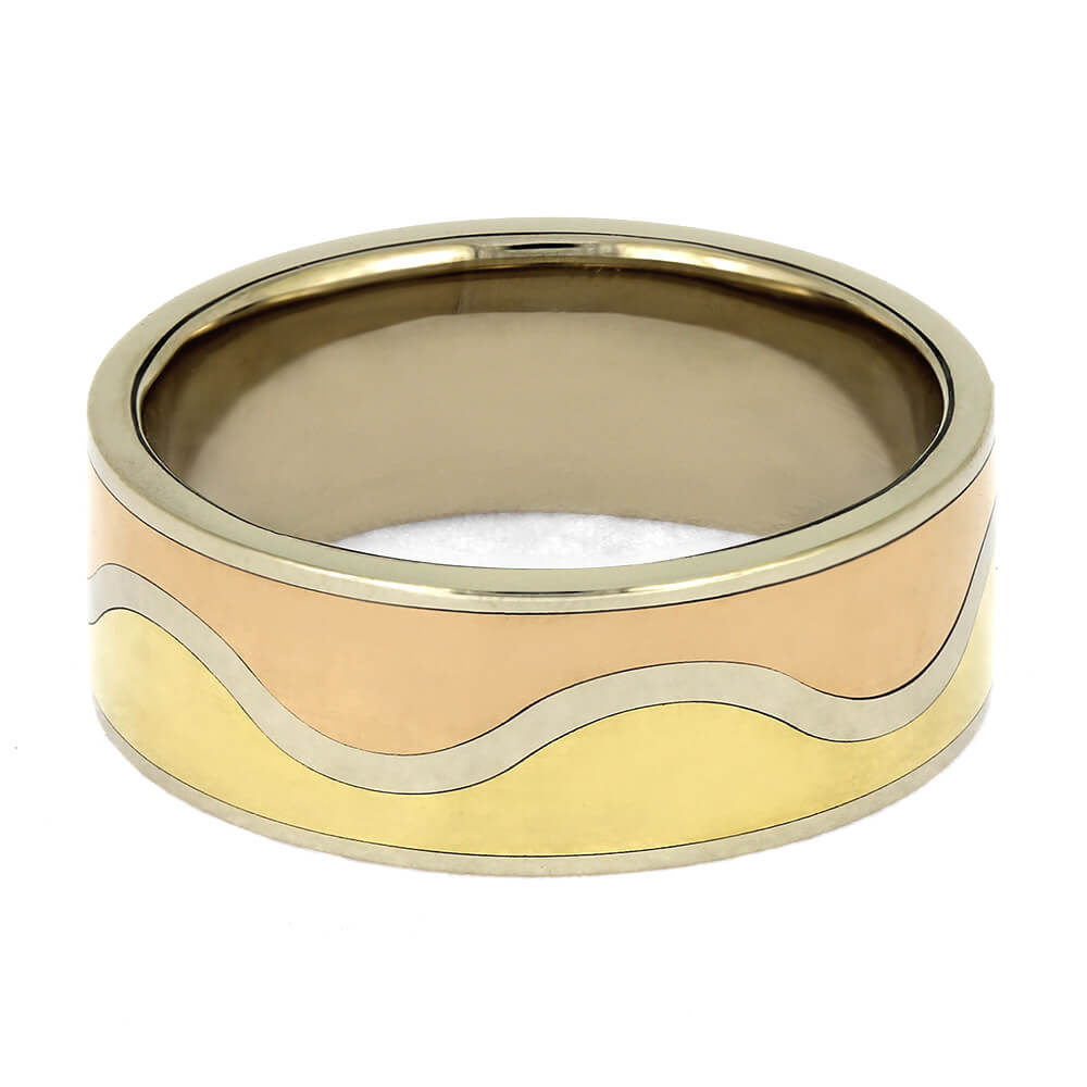 Mountain Ring with Gold Inlays