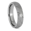 Titanium Ring for Men with Spiral Grooves