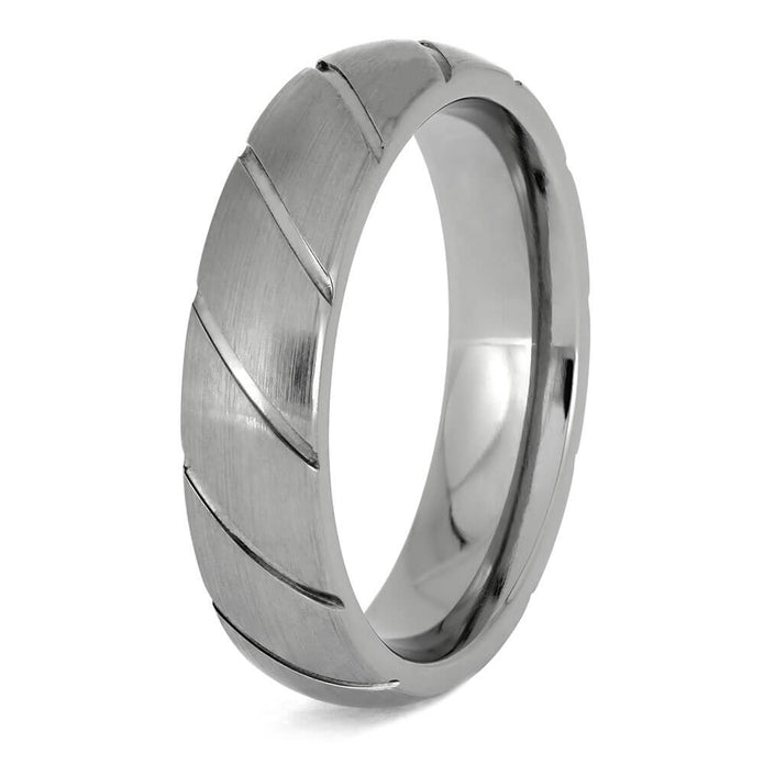 Handmade Spiral Wedding Band for Men