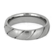 Spiral Groove Wedding Band for Men in Titanium