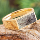 Deer Antler Signet Ring in Solid Gold