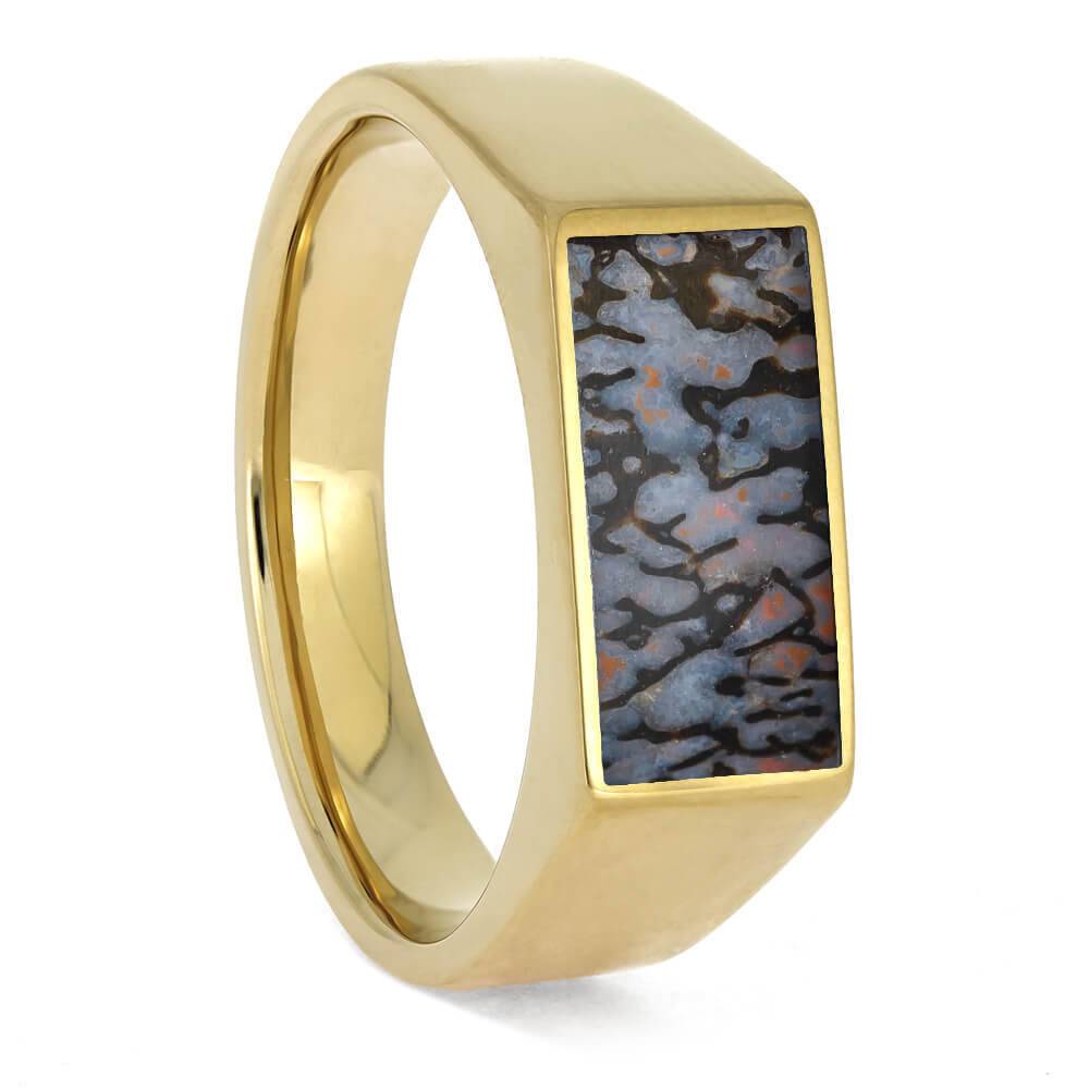 Signet Ring with Real Dinosaur Bone