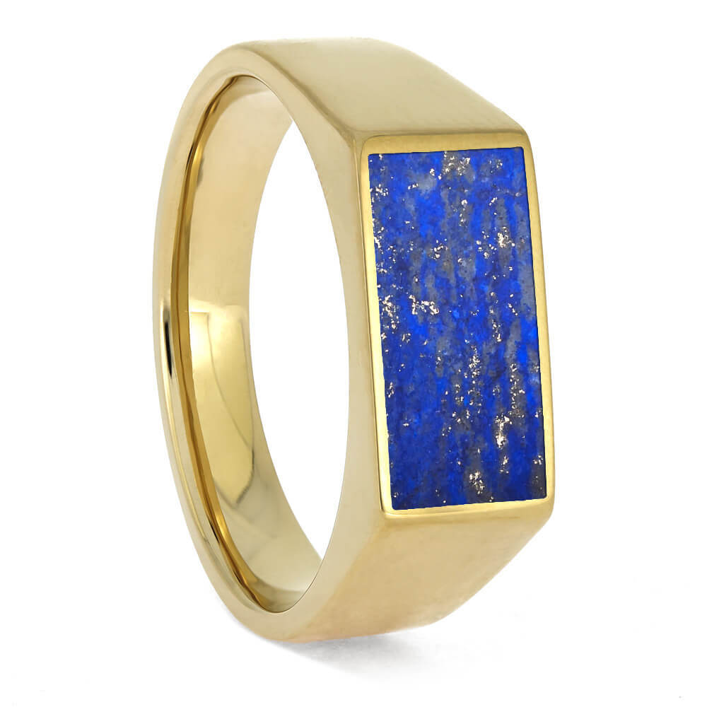 Signet Ring with Lapis Lazuli Stone