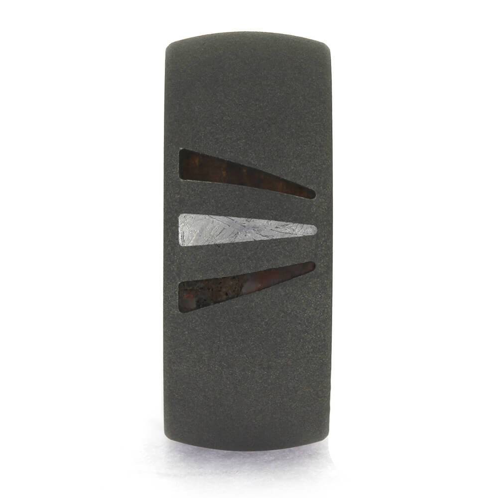 Triple Inlay Wedding Band