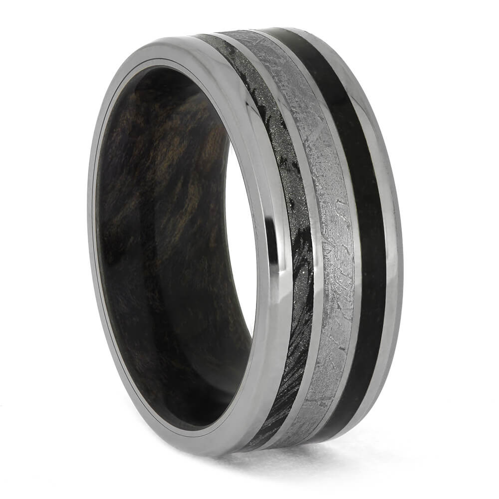 Triple Inlay Wedding Band for Men