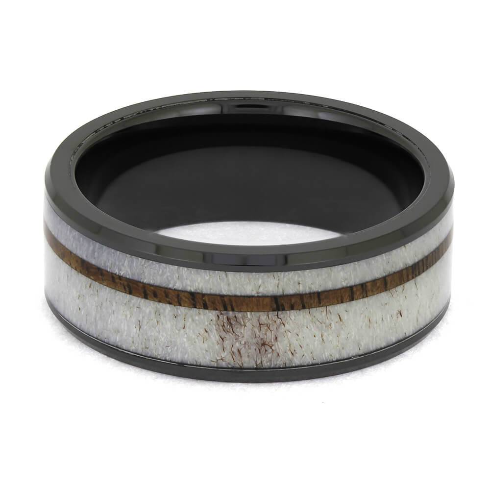Antler and Walnut Wedding Band