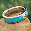 Turquoise and Sapphire Wedding Band for Men