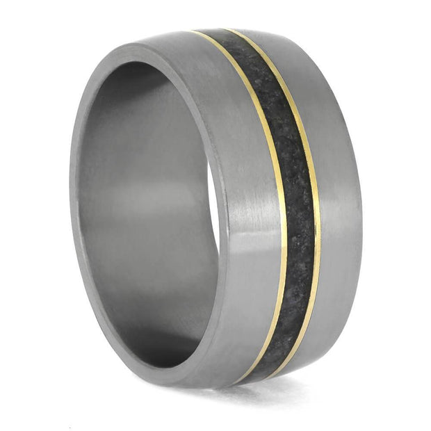Birthstone Wedding Band in Titanium