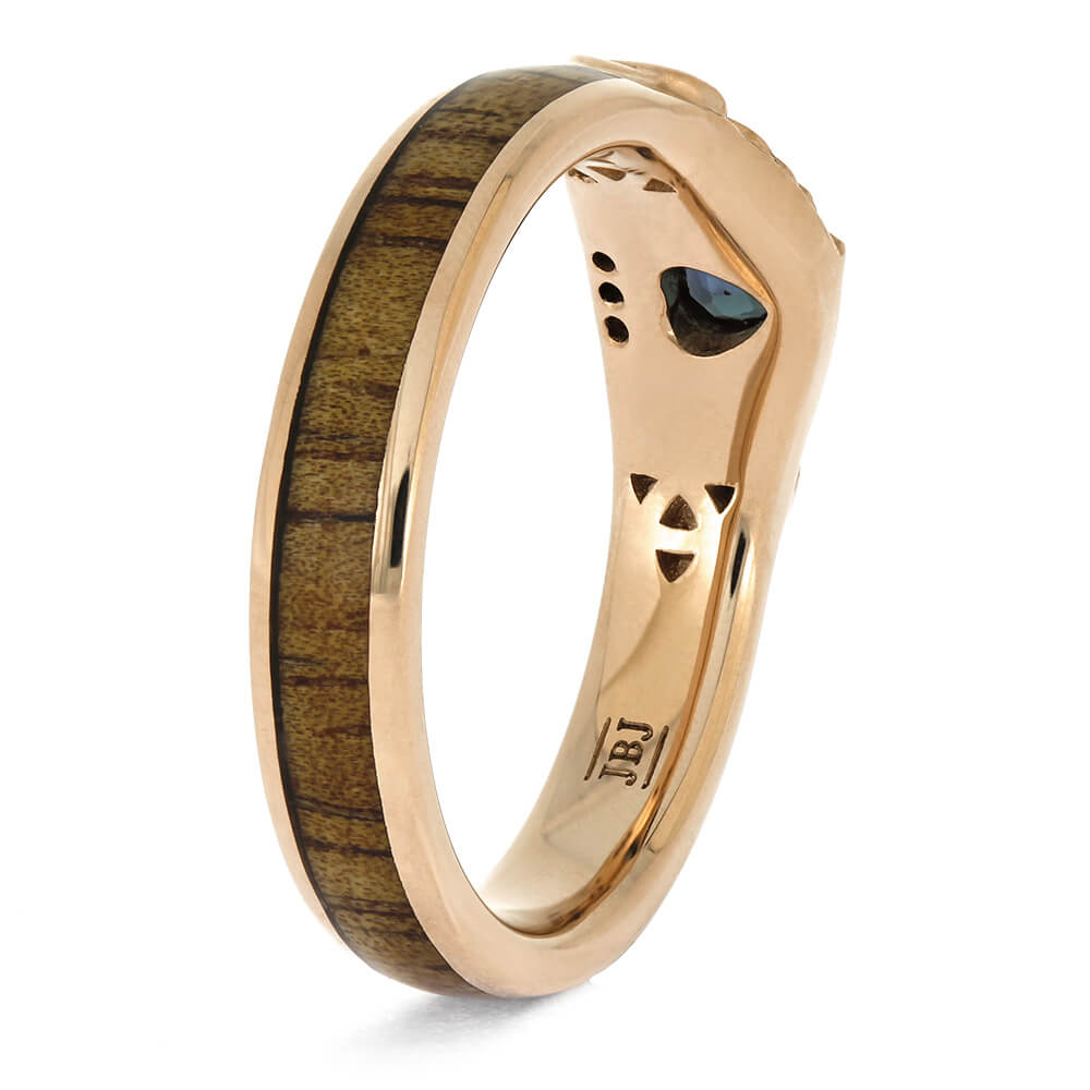 Wood Claddagh Ring