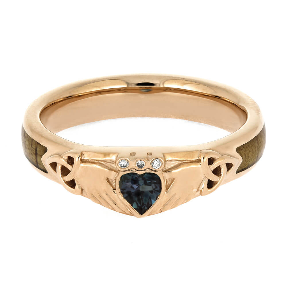 Custom Rose Gold Claddagh Ring