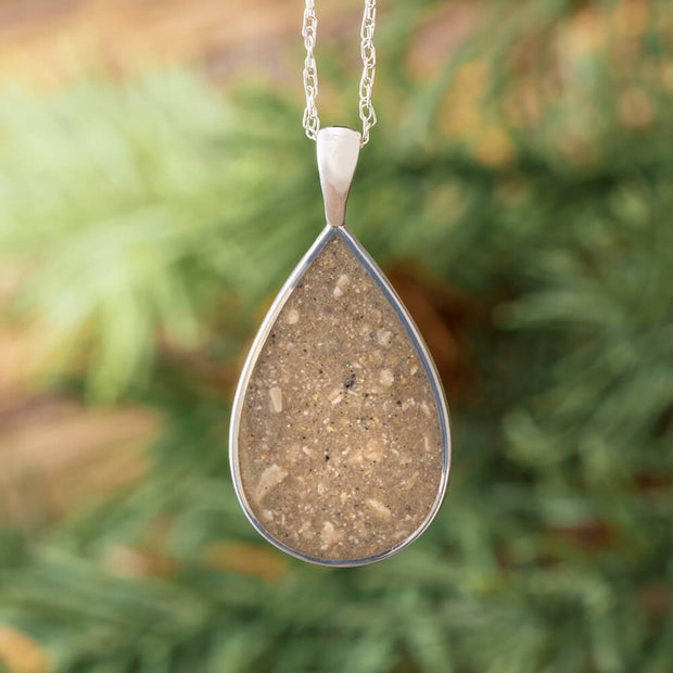 Memorial Necklace with Teardrop Shape