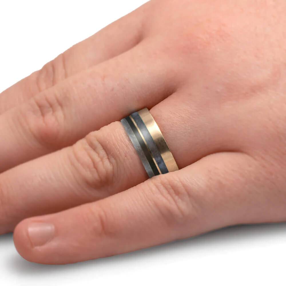 Men's Meteorite Wedding Band