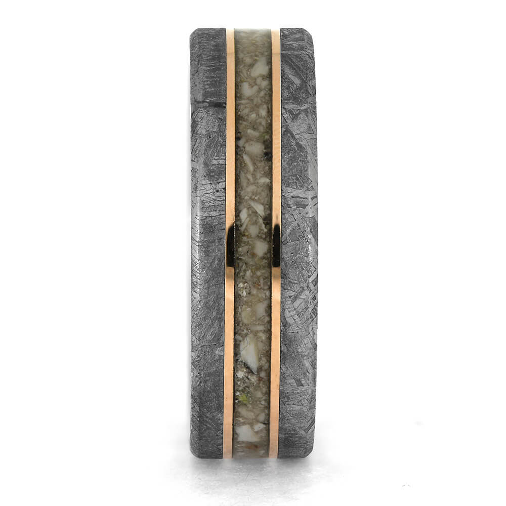 Handmade Meteorite Ring with Ashes