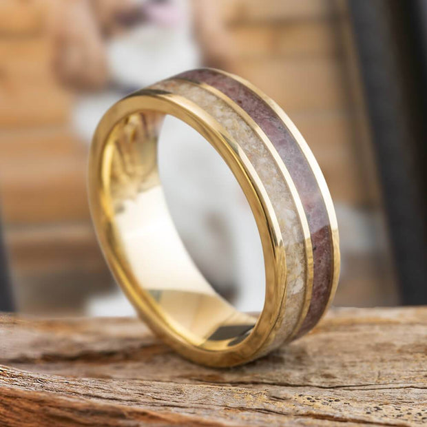 Memorial Ring with Birthstone Inlay